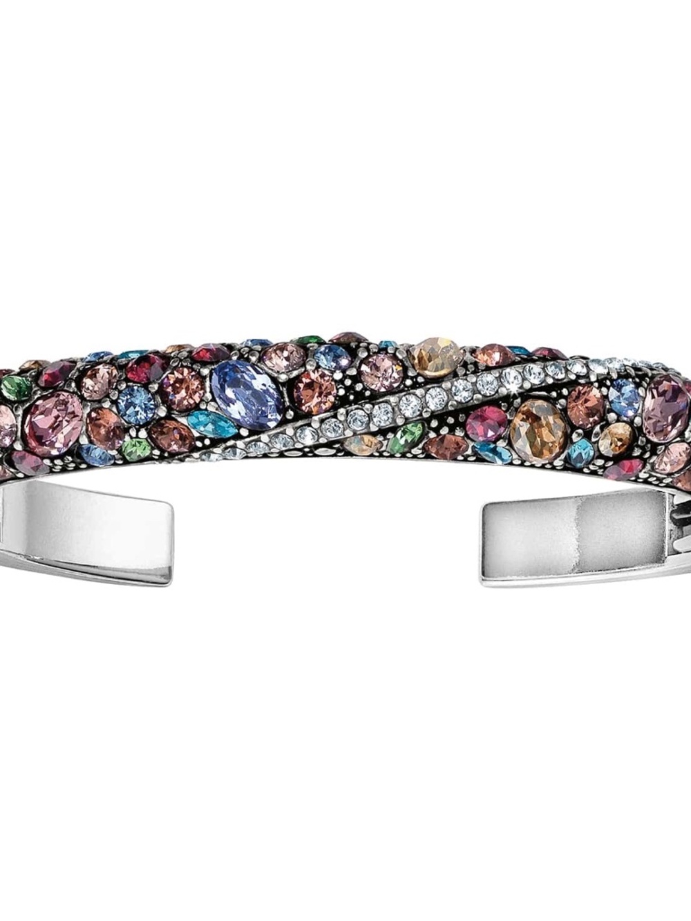 🩷🆕💙Brighton Trust Your Journey Multicolor Crystal Cuff Bracelet NWT